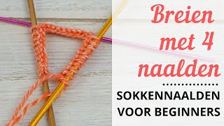 Breien Met 4 Naalden  Sokkennaalden Voor Beginners [upl. by Medin]