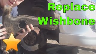 How to Replace the Wishbone Control Arm Ball Joint [upl. by Rolyks]