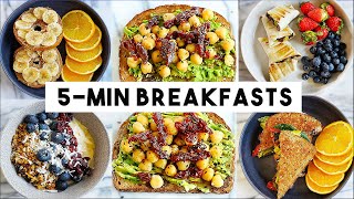 EASY 5MINUTE BREAKFAST IDEAS vegan [upl. by Tzong6]