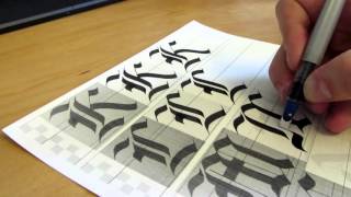 How to learn Gothic Calligraphy Capitals for Beginners [upl. by Ennahteb]