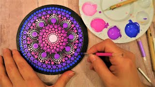 SIMPLE Dot Mandala Painting For BEGINNERS  Lydia May [upl. by Bernadine]