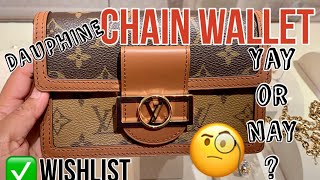 Glimpse Louis Vuitton Dauphine Chain Wallet [upl. by Brandy81]