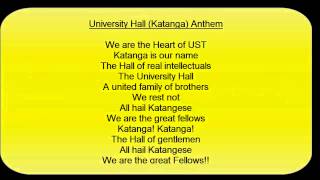 Katanga Hall Anthem [upl. by Giulia35]