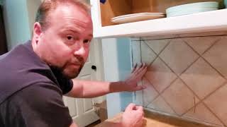 How To Remove A Tile Back Splash [upl. by Arracahs]