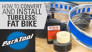 How to Convert amp Install Tubeless Tires on Fat Bikes [upl. by Yenial472]