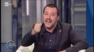 Matteo Salvini sullimmigrazione  Porta a porta 29112018 [upl. by Hyatt]