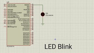 Blink Led using PIC Microcontroller  PIC16F877A and MPLABX IDE [upl. by Elmore]