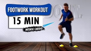 Footwork Cardio Workout  15 Min  Improve Your Feet Quickness [upl. by Aidin442]