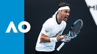 Reilly Opelka vs Fabio Fognini  Match Highlights 1R  Australian Open 2020 [upl. by Adnoyek]