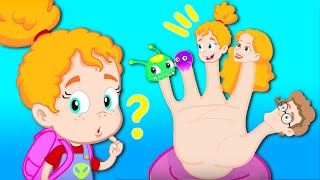 FAMILY FINGER SONG Groovy The Martian amp Phoebe Cartoon for kids amp Nursery Rhymes [upl. by Ahsiryt]