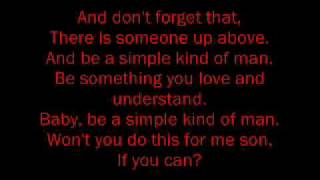 Shinedown Simple Man with lyrics [upl. by Mindy]