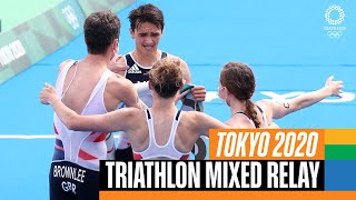 Triathlon MIXED relay 🏊🚴🏃 Tokyo Replays [upl. by Pagas]