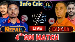 Nepal VS Canada CWC league2  3rd ODI Match Live Commentary Canada VS Nepal Live Streaming Details [upl. by Aerdno]