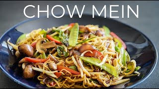 Vegetable Chow Mein Recipe  EASY Chinese vegan Noodles dinner idea [upl. by Mayberry]