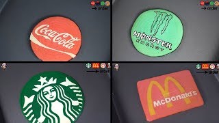 FOOD Pancake art  Coca Cola Monster McDonalds KFC Starbucks Mantos [upl. by Glendon]