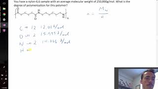 Degree of polymerization example problem [upl. by Morrell]