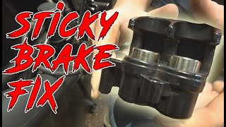 how to fix sticking brakes on a motorcycle Brixton Felsberg 125 [upl. by Schweiker517]