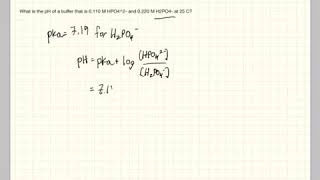 pH phosphate buffer calculation [upl. by Arika195]