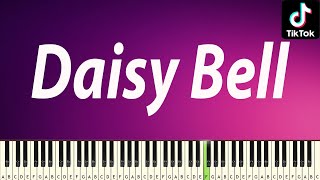 Daisy Bell Daisy Daisy Give me your answer do  EASY PIANO TUTORIAL [upl. by Tabib]