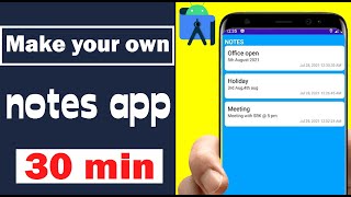 Notes Application Android Studio Tutorial  2024 [upl. by Airdnua]