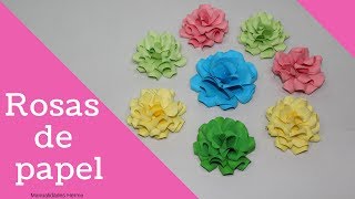 Como hacer rosas de papel [upl. by Marte]