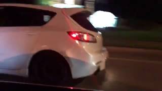 BMW M4 FBO vs Mazdaspeed 3 on Meth [upl. by Eisnyl408]