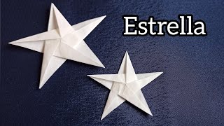 Cómo hacer una estrella de papel de 5 puntas [upl. by Reidar]