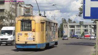 Даугавпилсский трамвай Trams in Daugavpils Latvia [upl. by Sudderth]