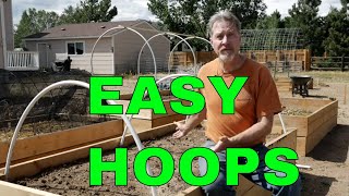 How to Make Hoops for Raised Beds 4 Ways [upl. by Gardol]