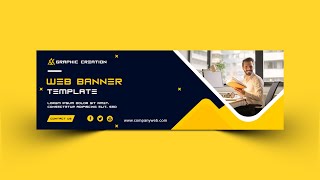 Professional Website Banner Design  Adobe Photoshop Tutorial [upl. by Karab]