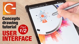 How to draw with Concepts app User Interface part 12 [upl. by Ennagem875]