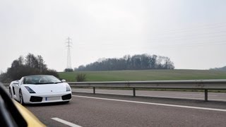 Lamborghini Gallardo 200mph High Speed Flyby  SCD Extra [upl. by Nosmirc]