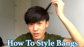 How To Style Your Bangs  For Men [upl. by Elleunamme]