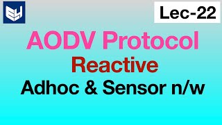 AODV routing protocol  Reactive  Example  Adhoc Networks  Lec22  Bhanu Priya [upl. by Nosde]