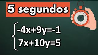 CÓMO RESOLVER SISTEMAS DE ECUACIONES LINEALES 2X2 EN 5 SEGUNDOS [upl. by Grantley]