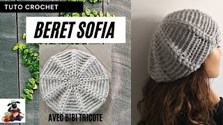 TUTO CROCHET  BERET SOFIA [upl. by Amatruda365]