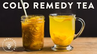 Cold Remedy Tea with Turmeric Ginger Honey Citrus  HONEYSUCKLE [upl. by Gabie490]