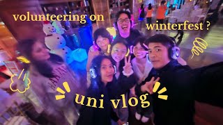 uni vlog  volunteering  winterfest [upl. by Dielle]