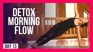 10 min Morning Yoga Flow To DETOX amp DESTRESS – Day 13 DESTRESS YOGA [upl. by Nuyh]