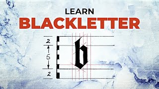 EASY Gothic Calligraphy Alphabet Tutorial  Learn Blackletter [upl. by Ardnosal92]