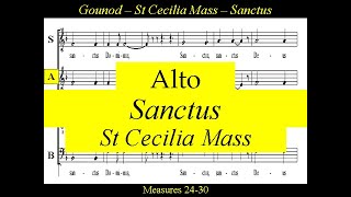 Gounod  St Cecilia Mass  Sanctus  Alto [upl. by Jule]