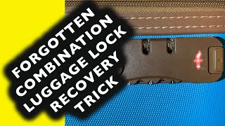 How to Unlock Forgotten TSA Combo Dial Lock EASY [upl. by Marga]