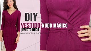 DIY VESTIDO FÁCIL  Cómo hacer un vestido ajustado EFECTO NUDO MÁGICO [upl. by Zeus]