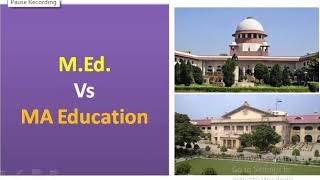 MEd Vs MA Education Supreme Court Judgement [upl. by Eerrehc]