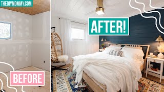 Extreme Bedroom Makeover  FAST amp EASY painting tips  Lake House Renovation  The DIY Mommy [upl. by Lauree]