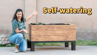 DIY SelfWatering Raised Planter Bed Subirrigation system [upl. by Devy224]