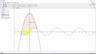 Area between two curves in Geogebra Tutorial [upl. by Naharba]