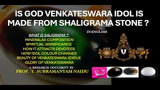 IS TIRUMALA GOD VENKATESWARA IDOL IS MADE FROM SHALIGRAMA STONE RESEARCH TALK BY SUBRAMANYAM NAIDU [upl. by Klapp]