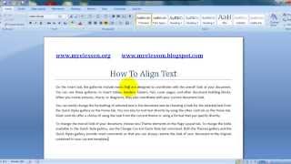 MS Word  Format Text Better with Justify Alignment [upl. by Sadick]