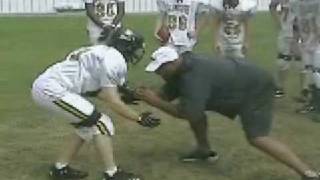 Football Offensive Line Training  How to Block a Bigger Opponent  Part 4 [upl. by Casilda]